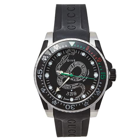 gucci mens dive 40mm watch|gucci watch with snake.